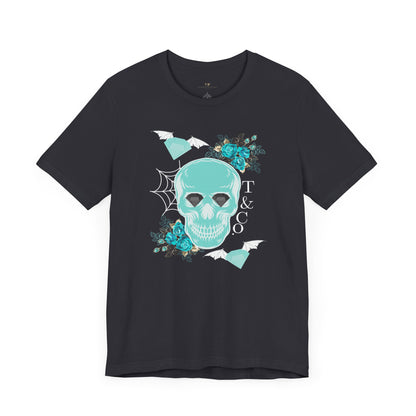 T & Co. Spooky Diamond Bat Skull Tee