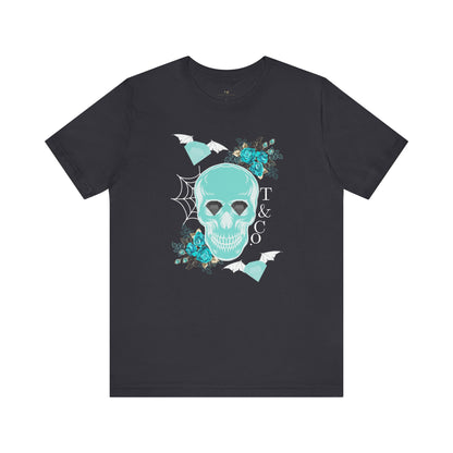 T & Co. Spooky Diamond Bat Skull Tee