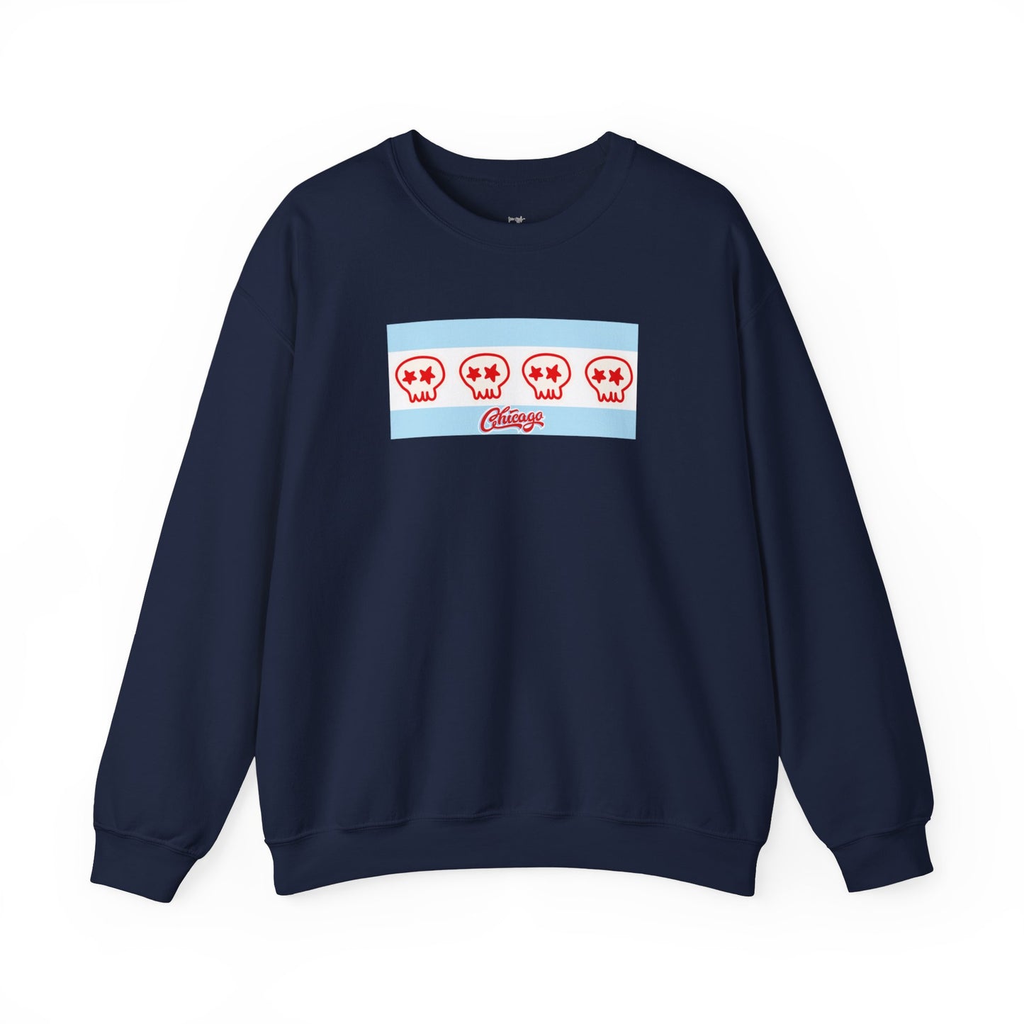 Chicago Skull Flag Crewneck Sweatshirt