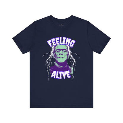 Feeling Alive Frankenstein's Monster Halloween Short Sleeve Tee