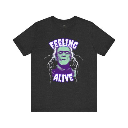 Feeling Alive Frankenstein's Monster Halloween Short Sleeve Tee