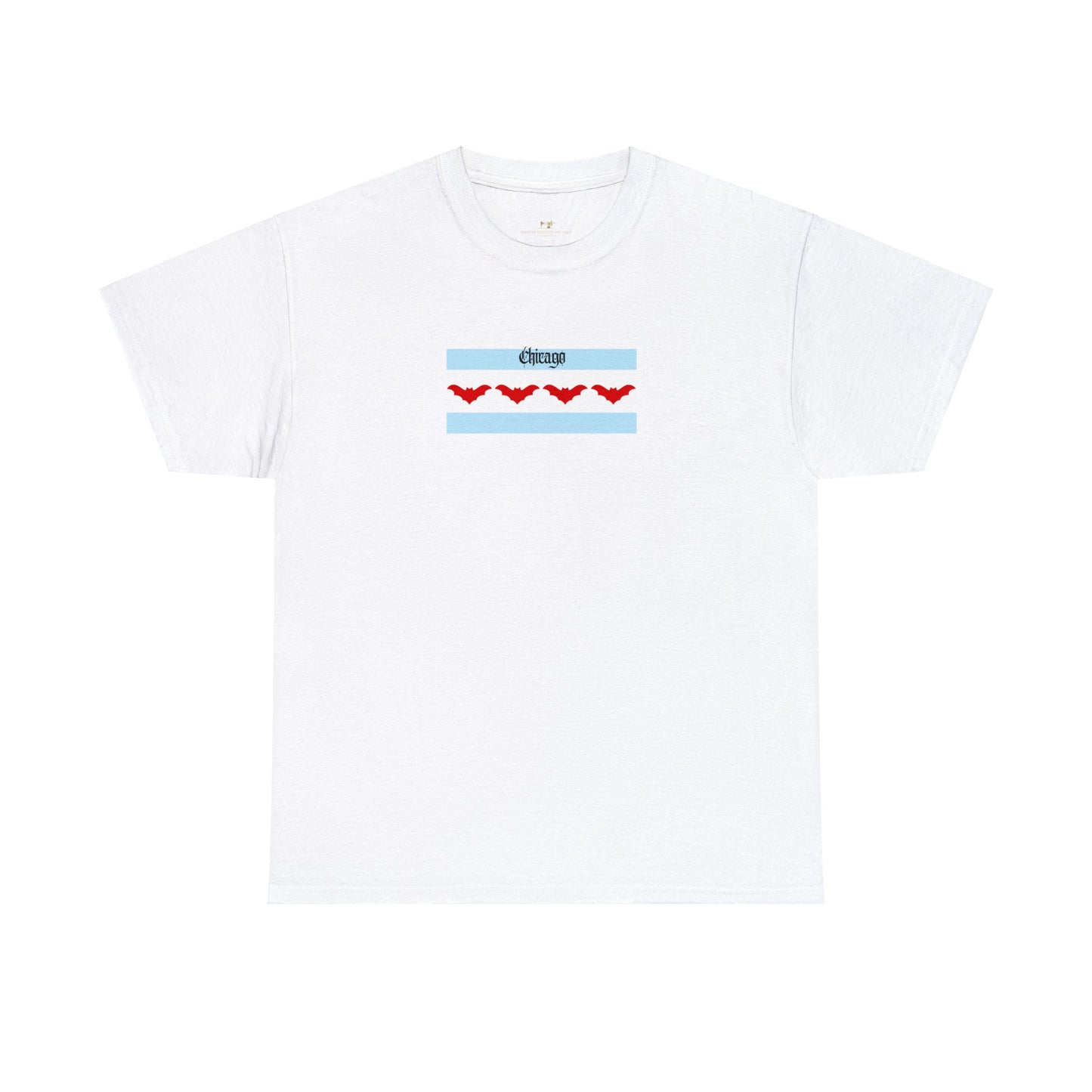 Bats Over Chicago Heavy Cotton Tee