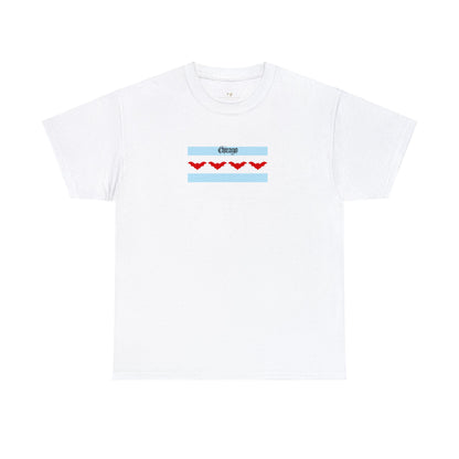 Bats Over Chicago Heavy Cotton Tee