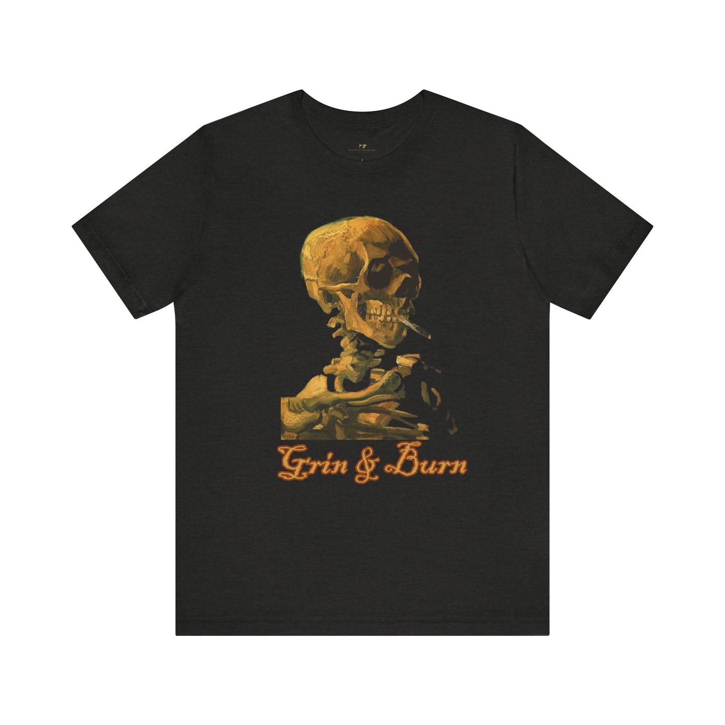 Grin And Burn Smoking Skeleton Tee