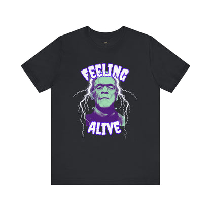 Feeling Alive Frankenstein's Monster Halloween Short Sleeve Tee