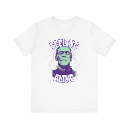 Feeling Alive Frankenstein's Monster Halloween Short Sleeve Tee