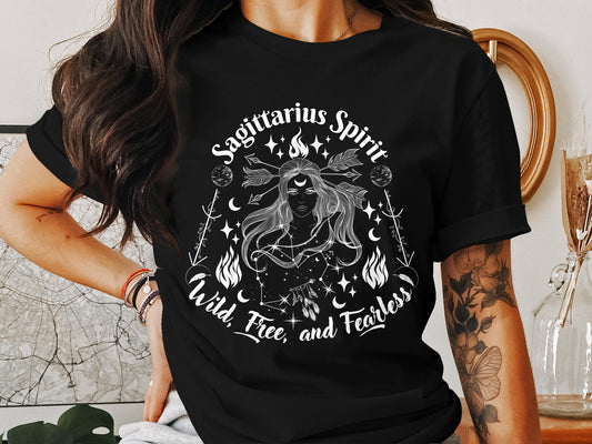 Sagittarian Fire: Wild & Fearless Goddess Tee