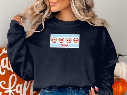 Chicago Skull Flag Crewneck Sweatshirt