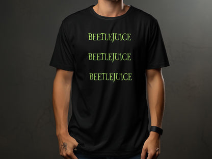 Beetlejuice Movie Green Font Short Sleeve Tee