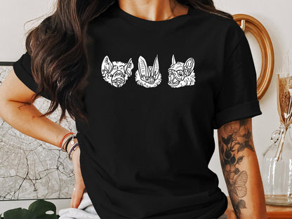 Bat Faces Trio Tee