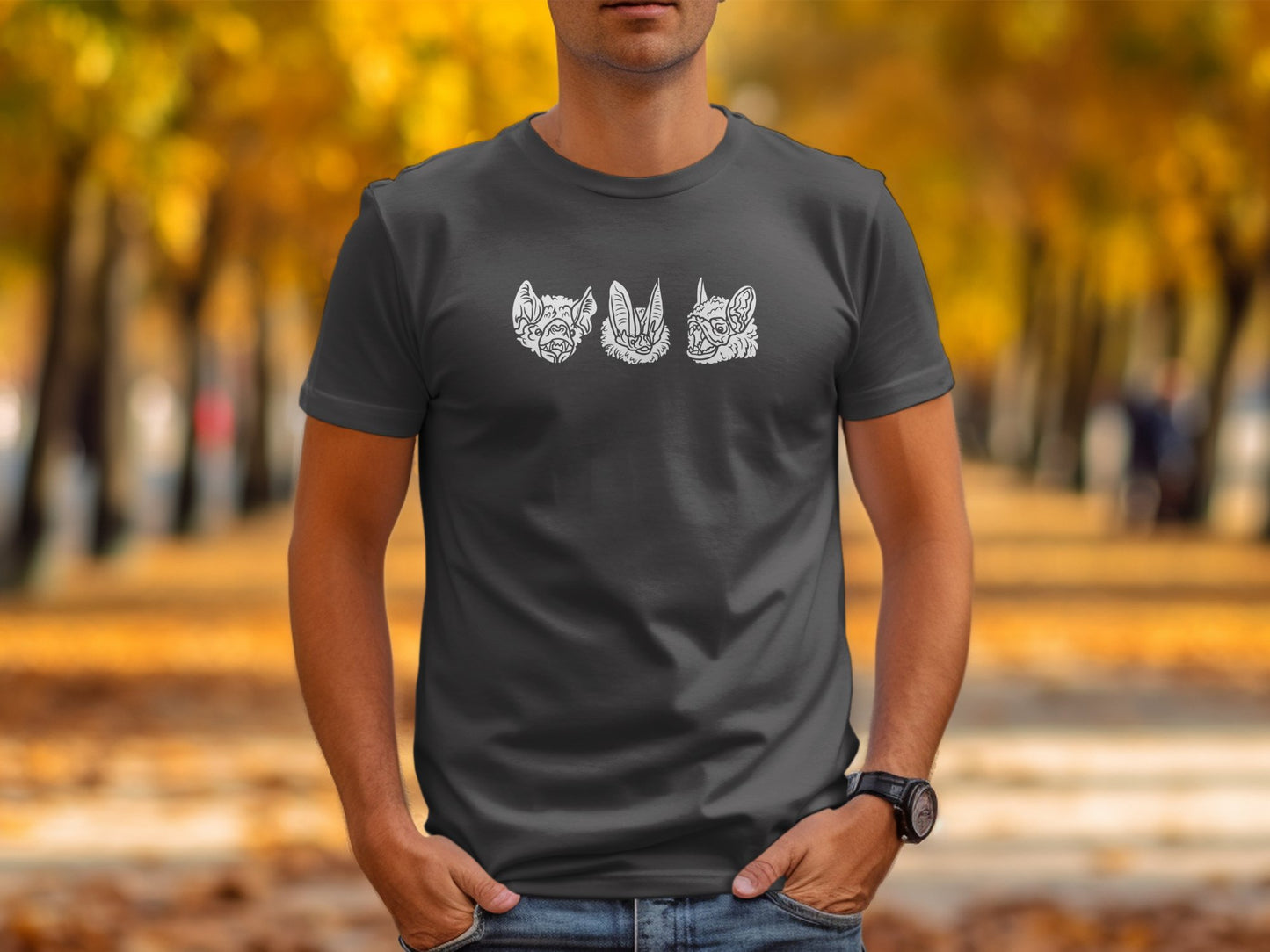 Bat Faces Trio Tee