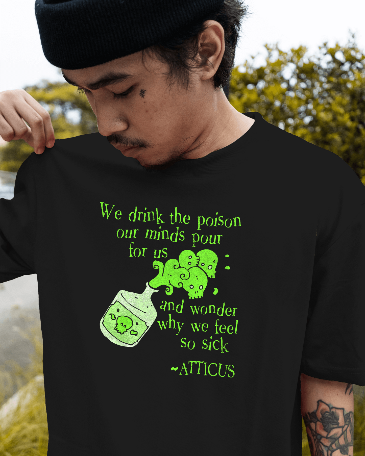 Poisoned Mind Atticus Green Quote Jersey Short Sleeve Tee